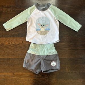 Baby GAP Baby Yoda Swim Set